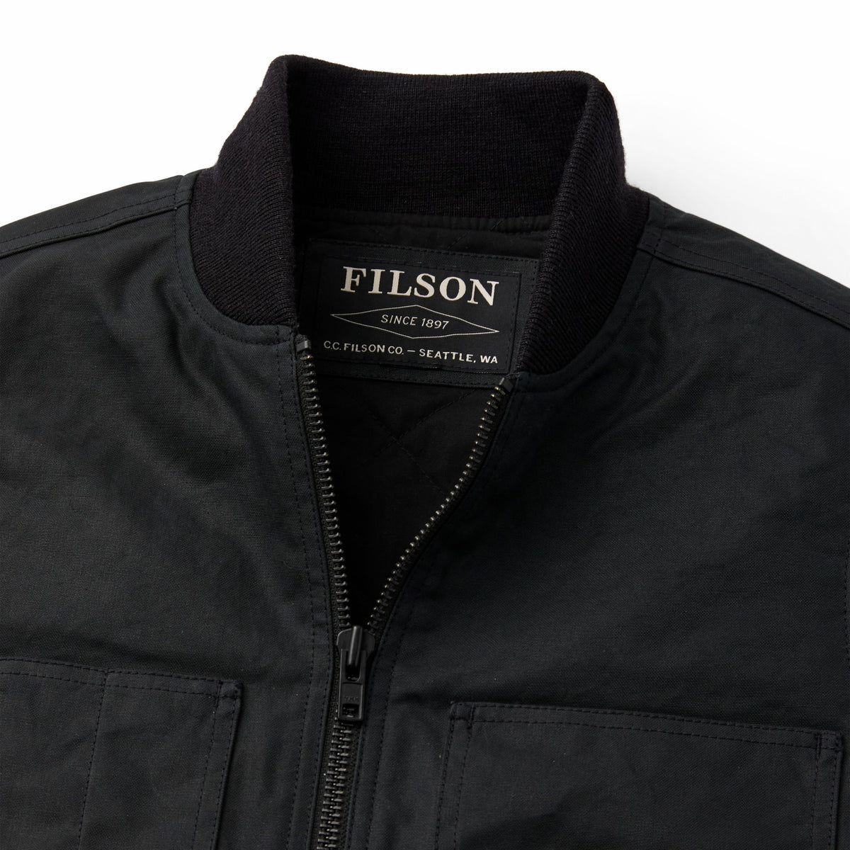 Men Filson Waxed Canvas Insulated Work Vest