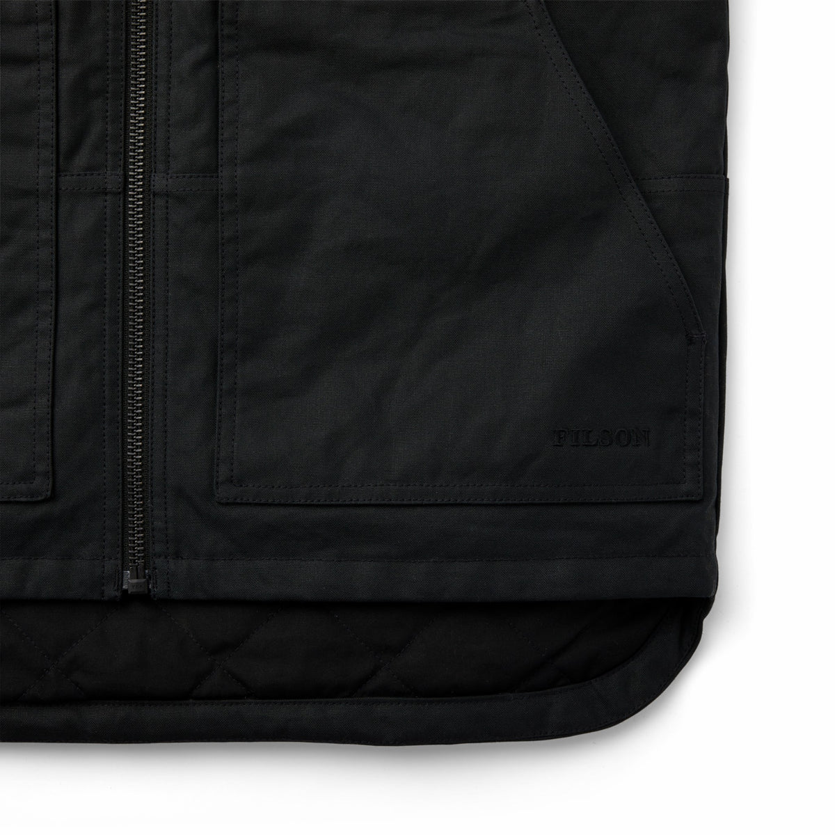 Men Filson Waxed Canvas Insulated Work Vest