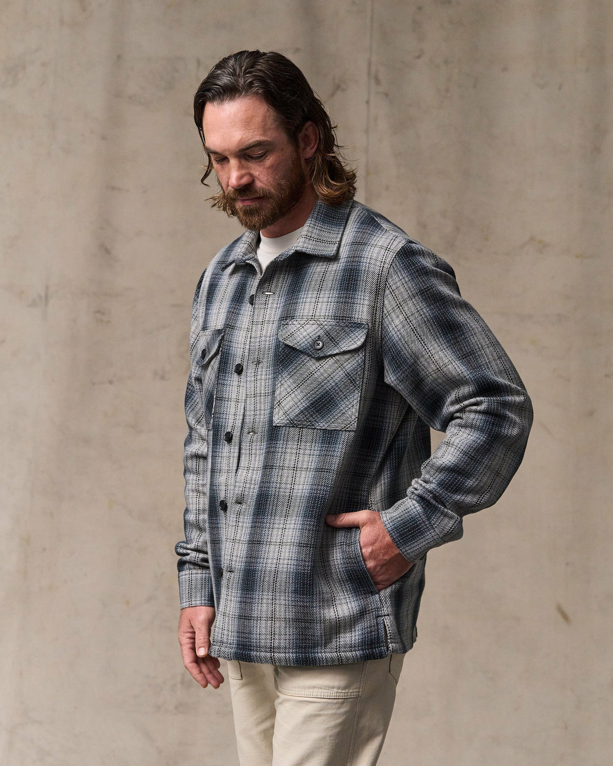 Men Filson Deer Island Jac-Shirt - Slate / Gray Ombre