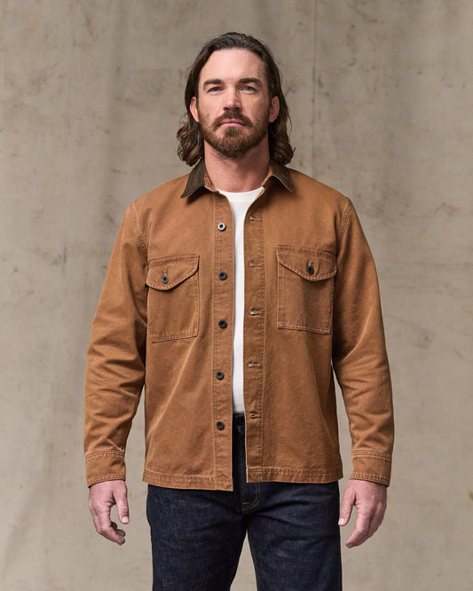 Men Filson Rustic Canvas Jac-shirt - Whiskey