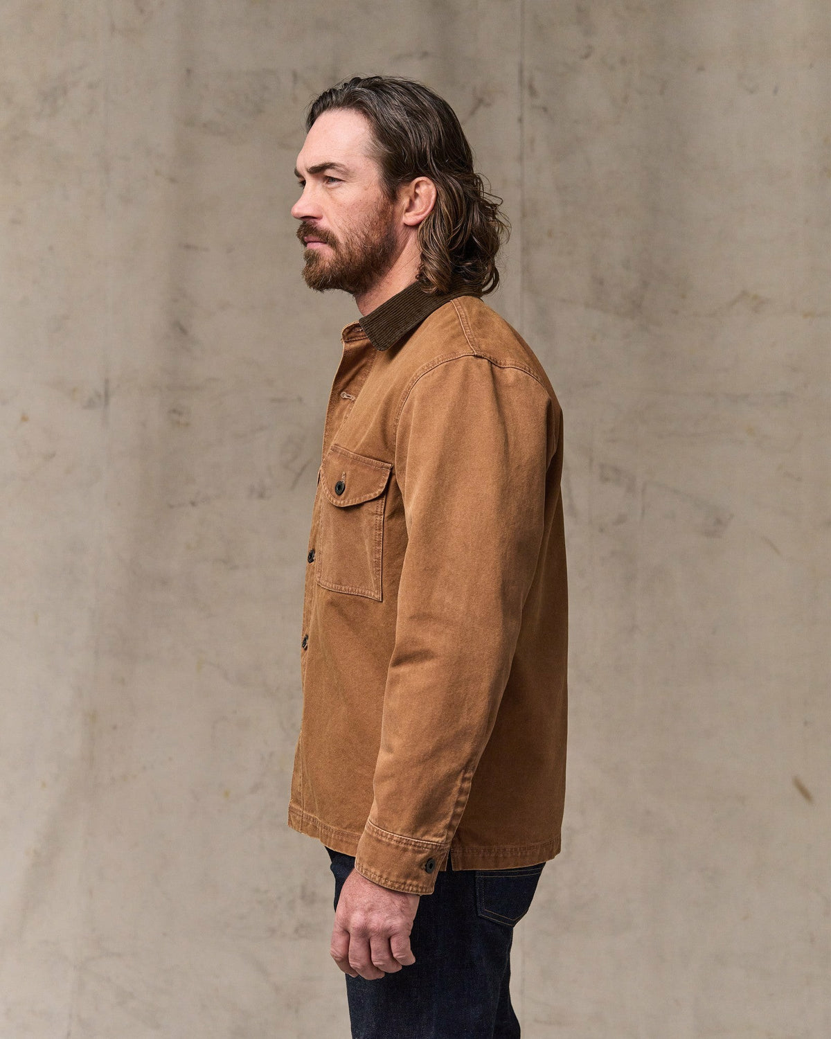 Men Filson Rustic Canvas Jac-shirt - Whiskey