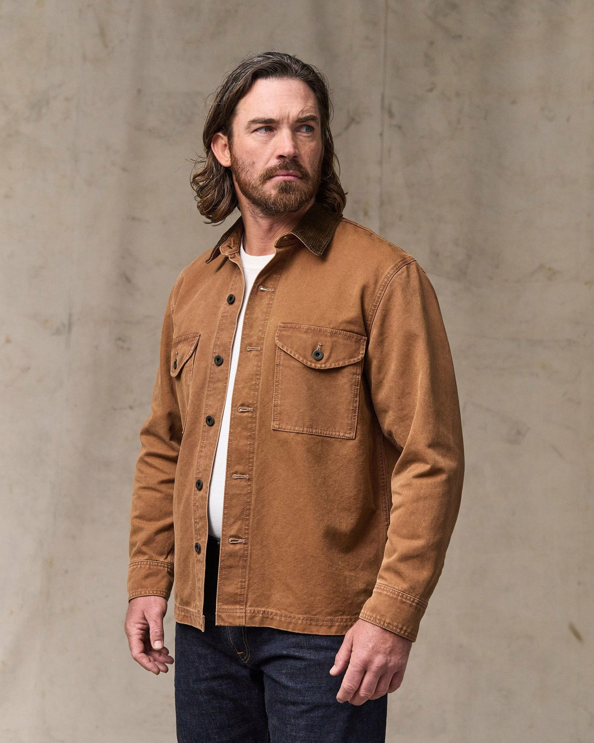 Men Filson Rustic Canvas Jac-shirt - Whiskey