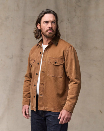 Men Filson Rustic Canvas Jac-shirt - Whiskey
