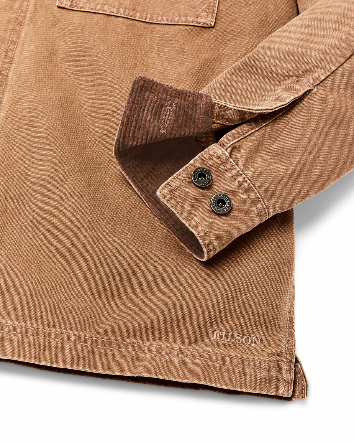 Men Filson Rustic Canvas Jac-shirt - Whiskey