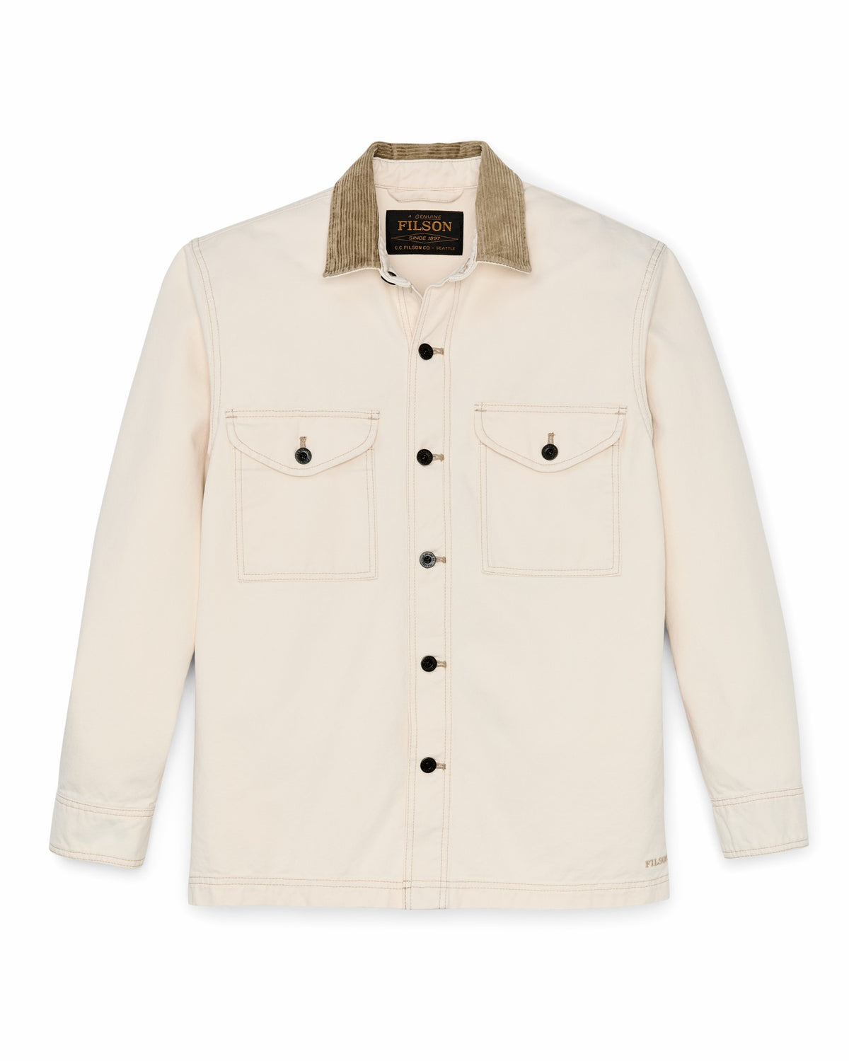 Men Filson Rustic Canvas Jac-shirt - Natural Seed