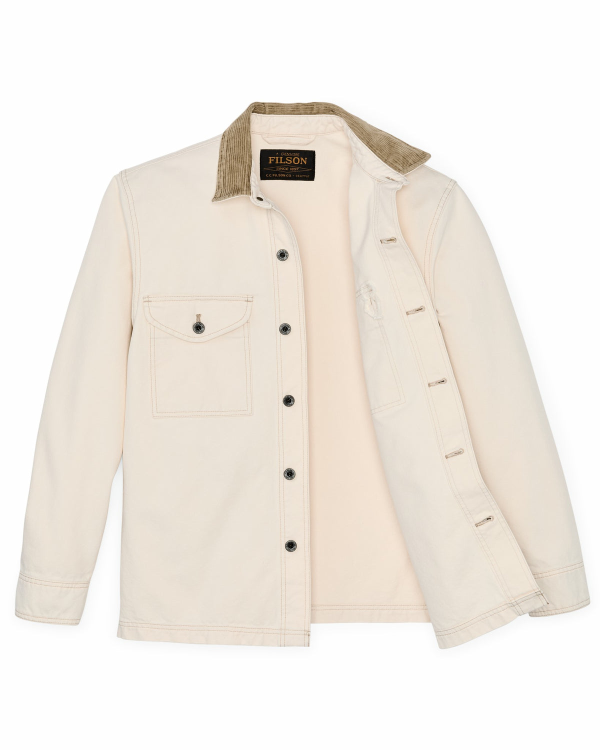 Men Filson Rustic Canvas Jac-shirt - Natural Seed