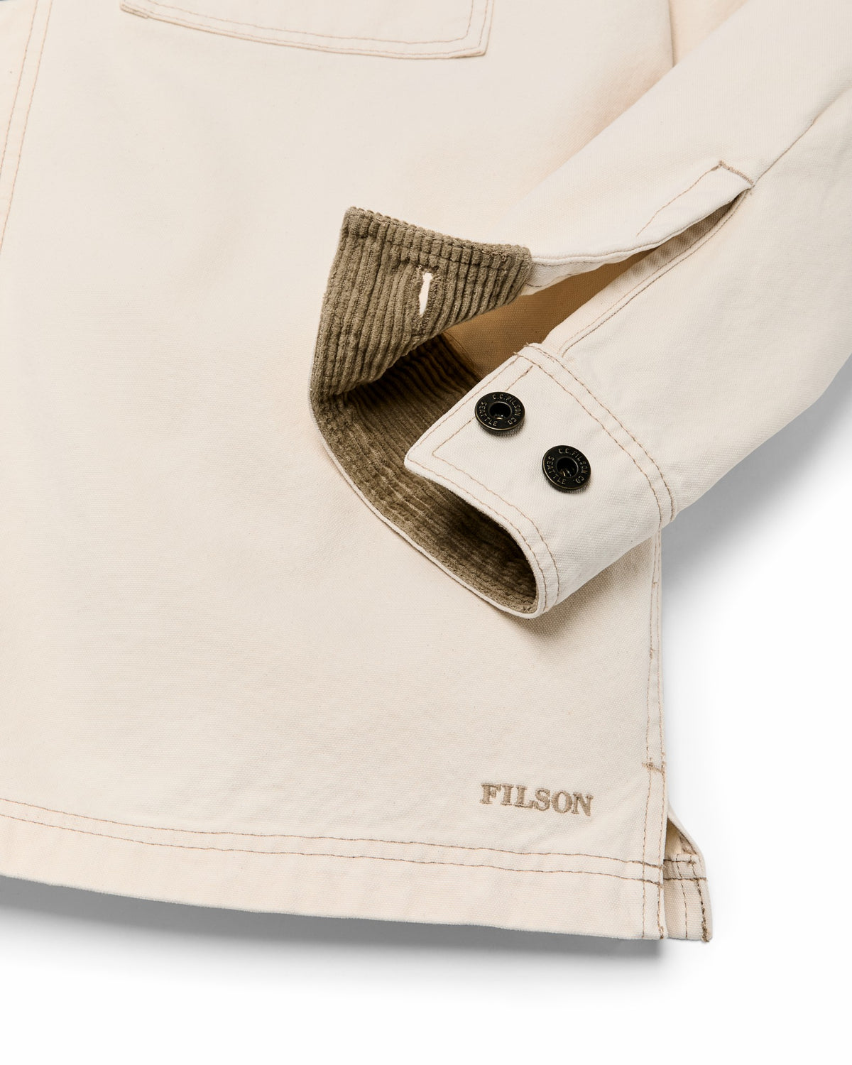 Men Filson Rustic Canvas Jac-shirt - Natural Seed