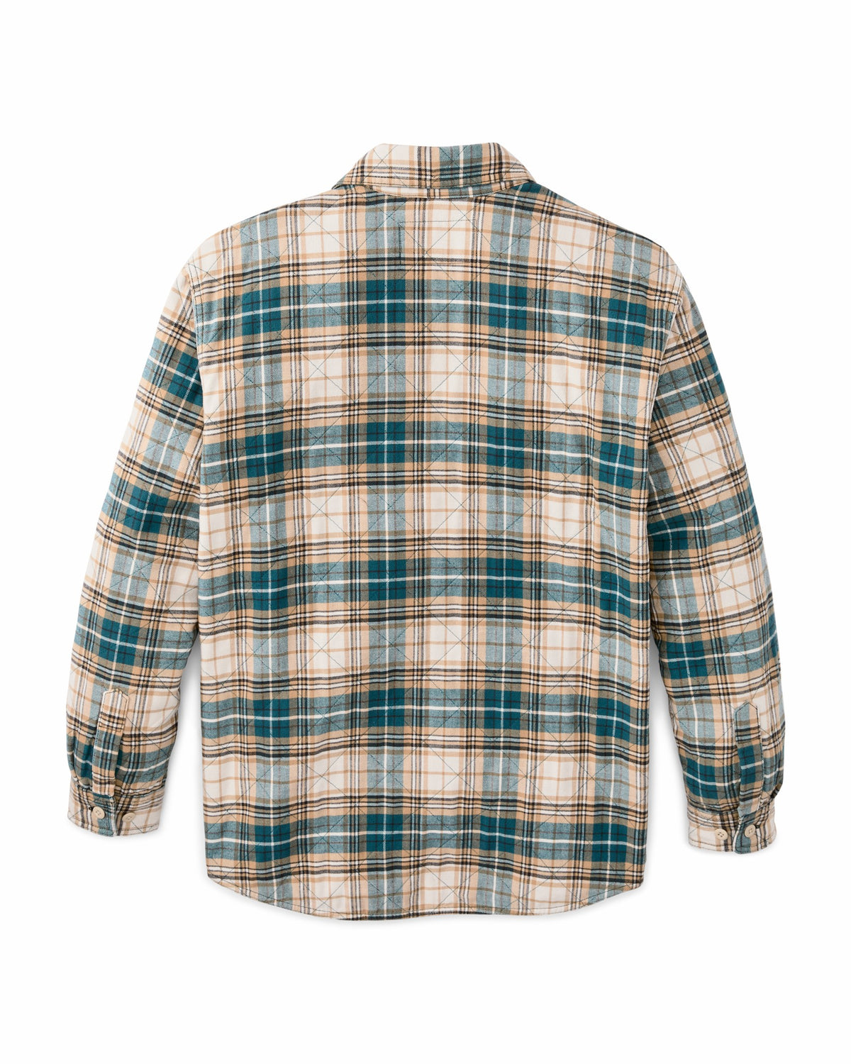 Men Filson Insulated Flannel Jac-shirt - Teal / Khaki Plaid