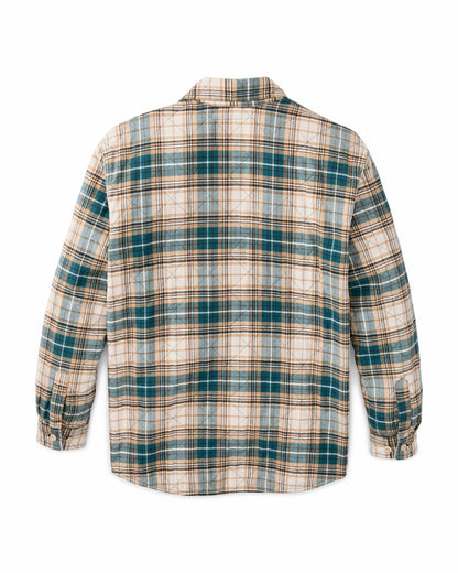 Men Filson Insulated Flannel Jac-shirt - Teal / Khaki Plaid