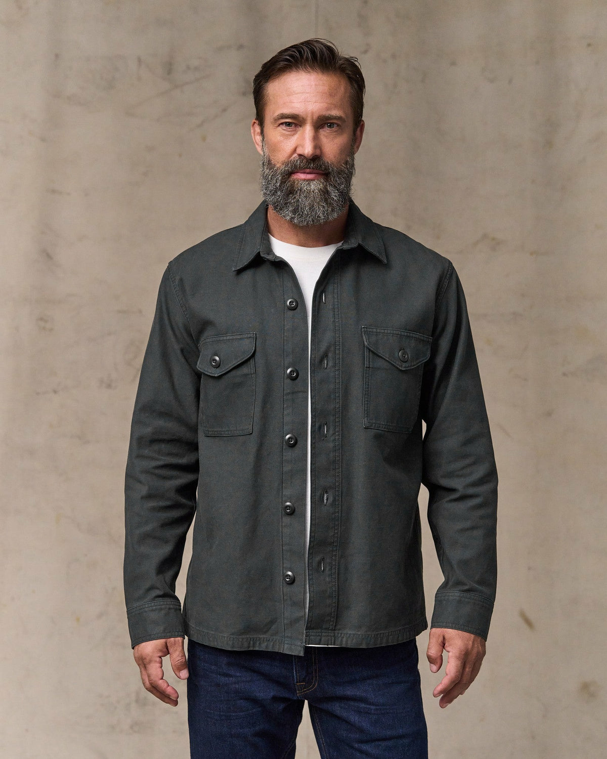 Men Filson Field Jac-Shirt - Washed Faded Black