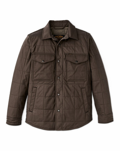 Men Filson Cover Cloth Quilted Jac-shirt - Slate Black