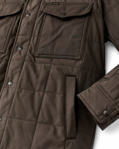 Men Filson Cover Cloth Quilted Jac-shirt - Slate Black