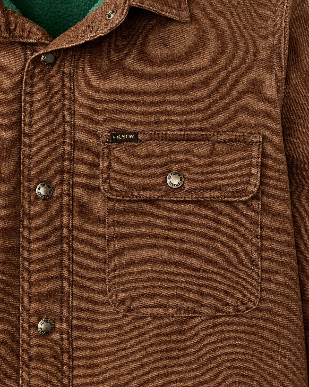 Men Filson Fleece Lined Jac-shirt - Brown