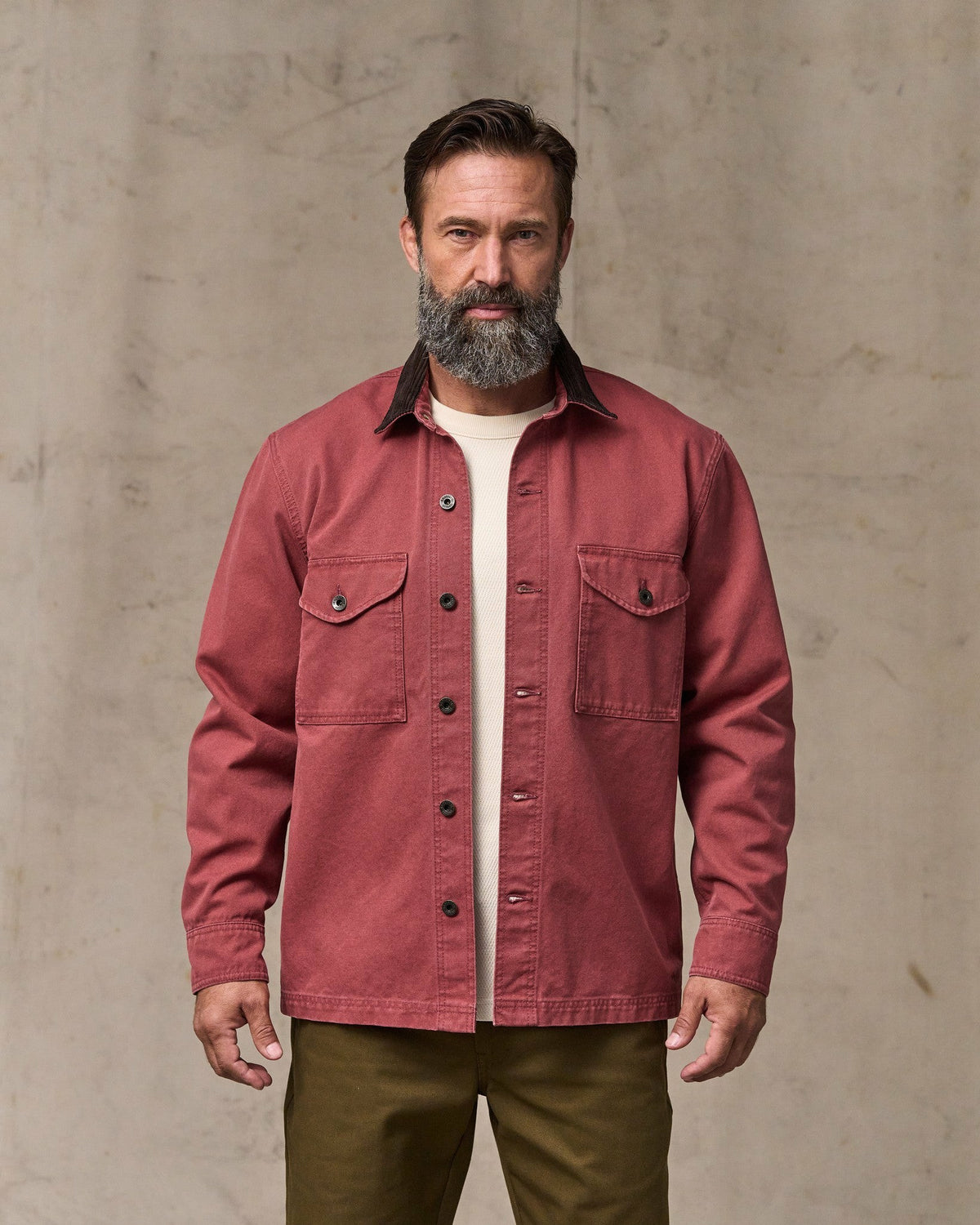 Men Filson Rustic Canvas Jac-shirt - Red Rock