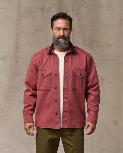 Men Filson Rustic Canvas Jac-shirt - Red Rock