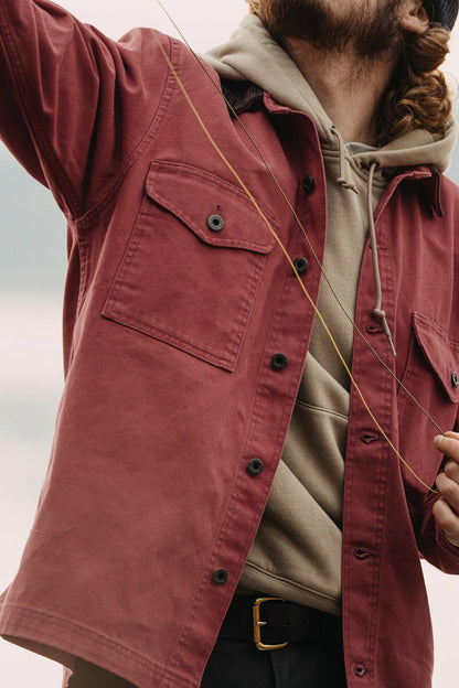 Men Filson Rustic Canvas Jac-shirt - Red Rock