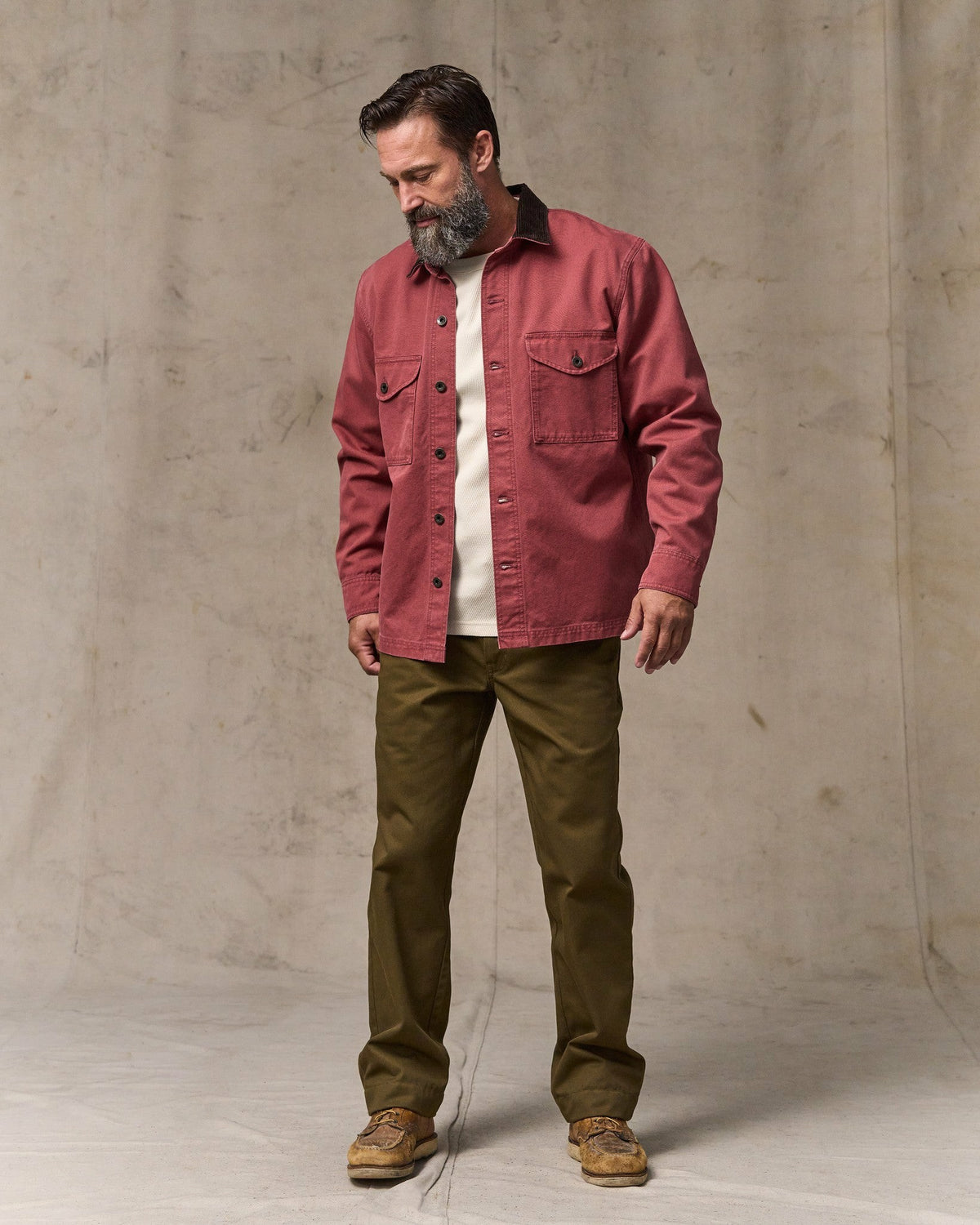 Men Filson Rustic Canvas Jac-shirt - Red Rock