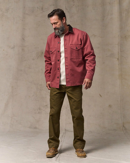 Men Filson Rustic Canvas Jac-shirt - Red Rock