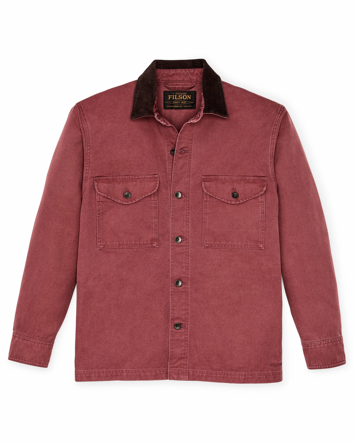 Men Filson Rustic Canvas Jac-shirt - Red Rock