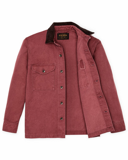 Men Filson Rustic Canvas Jac-shirt - Red Rock