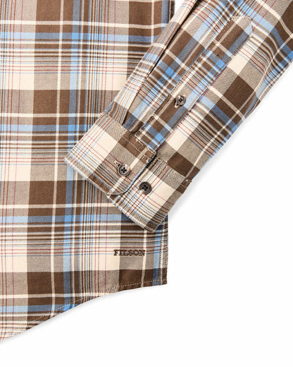 Men Filson Lightweight Alaskan Guide Shirt - Cream / Blue / Multi Plaid