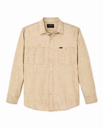 Men Filson Chambray Cpo Shirt - Tan