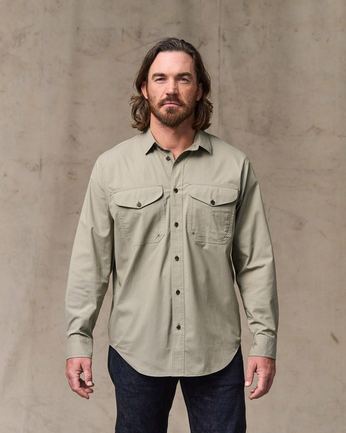 Men Filson Twin Lakes Sport Shirt - Dark Clay
