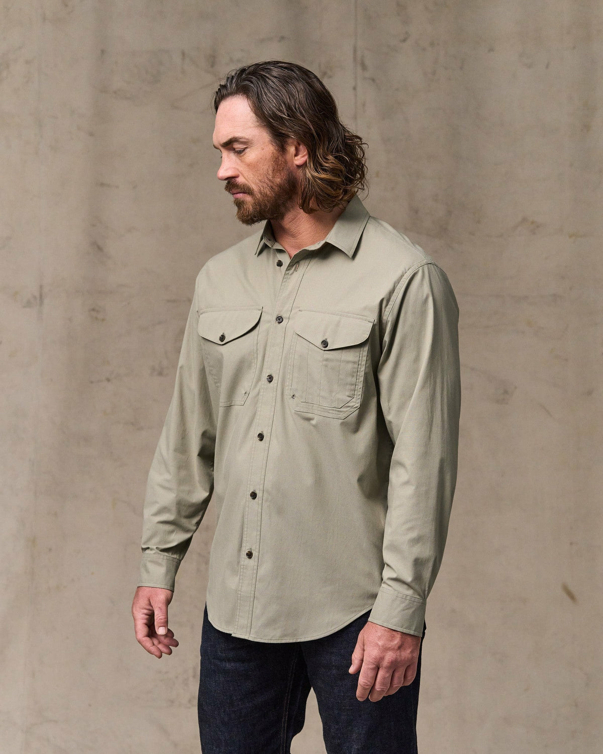 Men Filson Twin Lakes Sport Shirt - Dark Clay