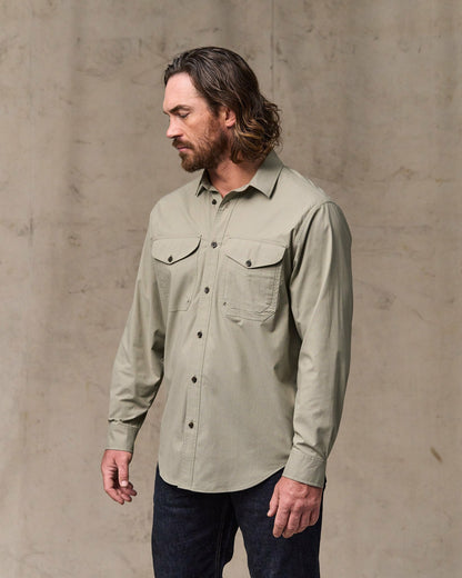 Men Filson Twin Lakes Sport Shirt - Dark Clay