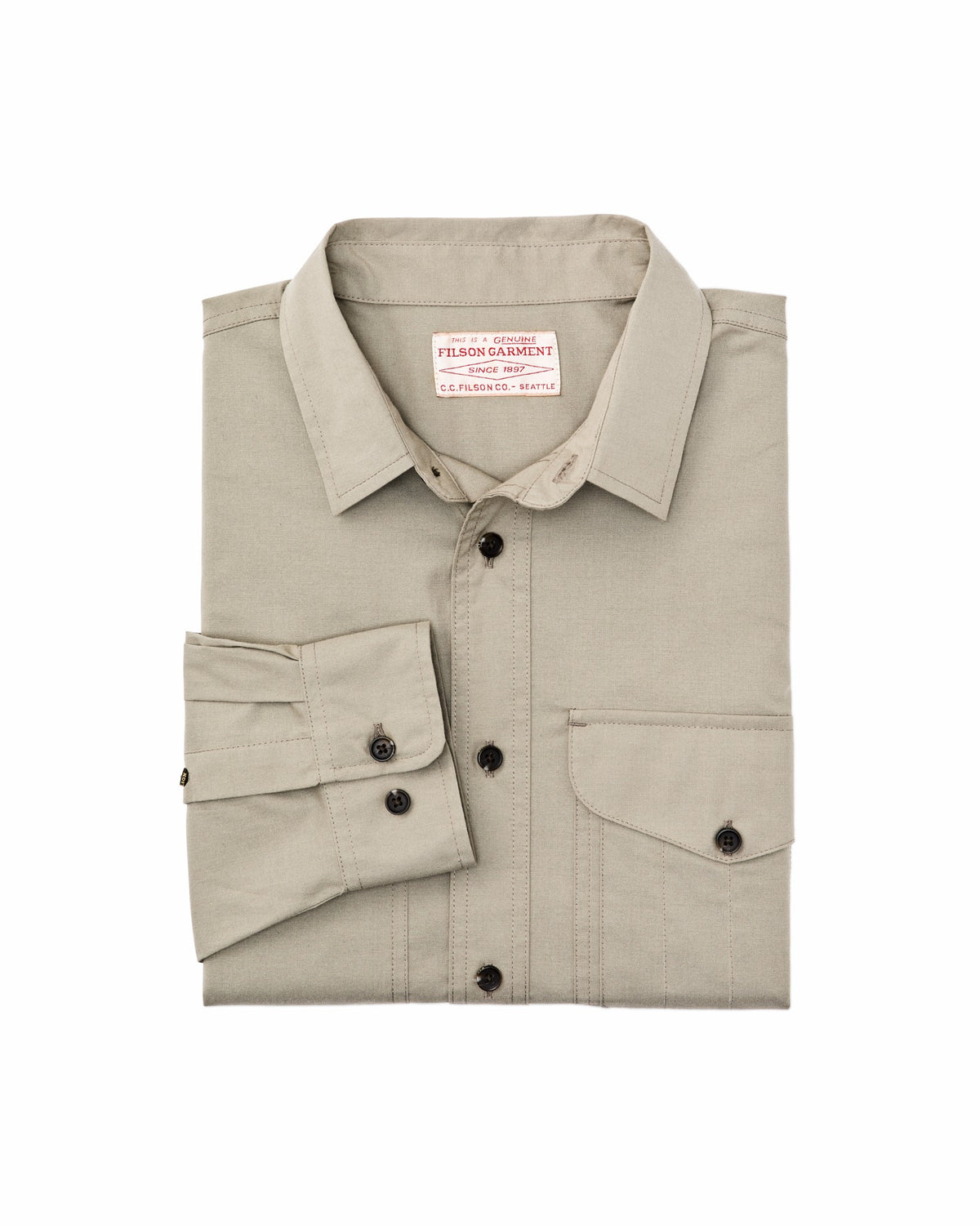 Men Filson Twin Lakes Sport Shirt - Dark Clay