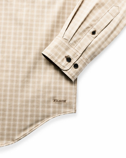 Men Filson Twin Lakes Sport Shirt - Tan / Cream Plaid