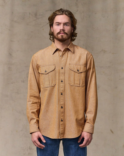 Men Filson Denim Guide Shirt - Harvest Tan