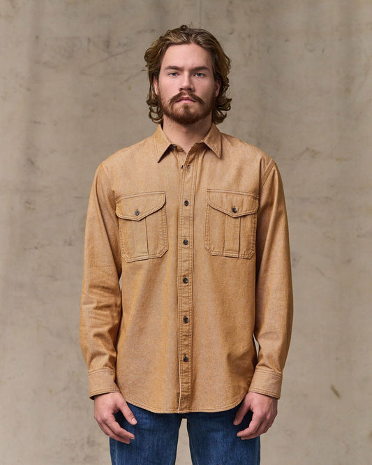 Men Filson Denim Guide Shirt - Harvest Tan