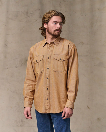 Men Filson Denim Guide Shirt - Harvest Tan