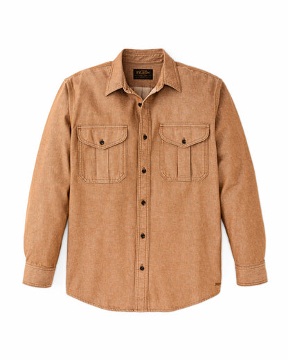 Men Filson Denim Guide Shirt - Harvest Tan