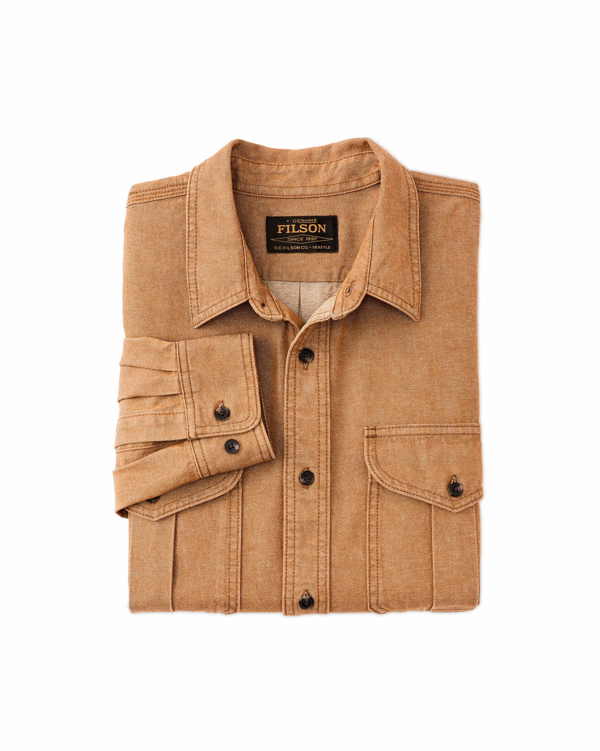 Men Filson Denim Guide Shirt - Harvest Tan