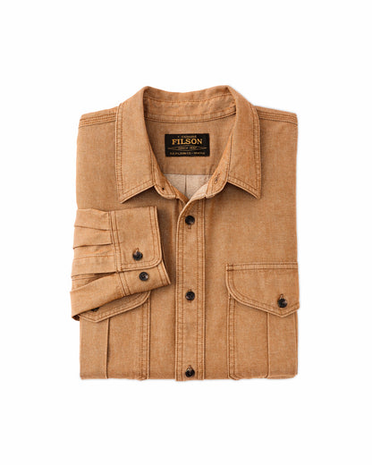 Men Filson Denim Guide Shirt - Harvest Tan