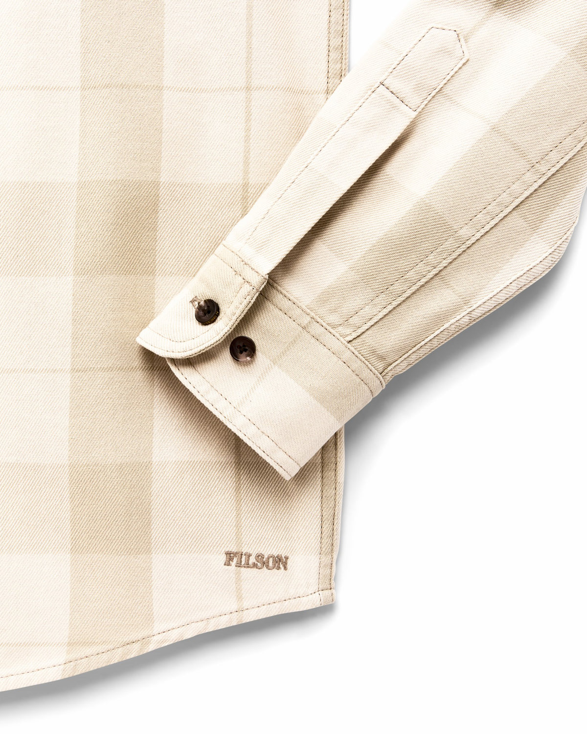 Men Filson Vintage Wash Alaskan Guide Shirt - Sand / Stone Plaid