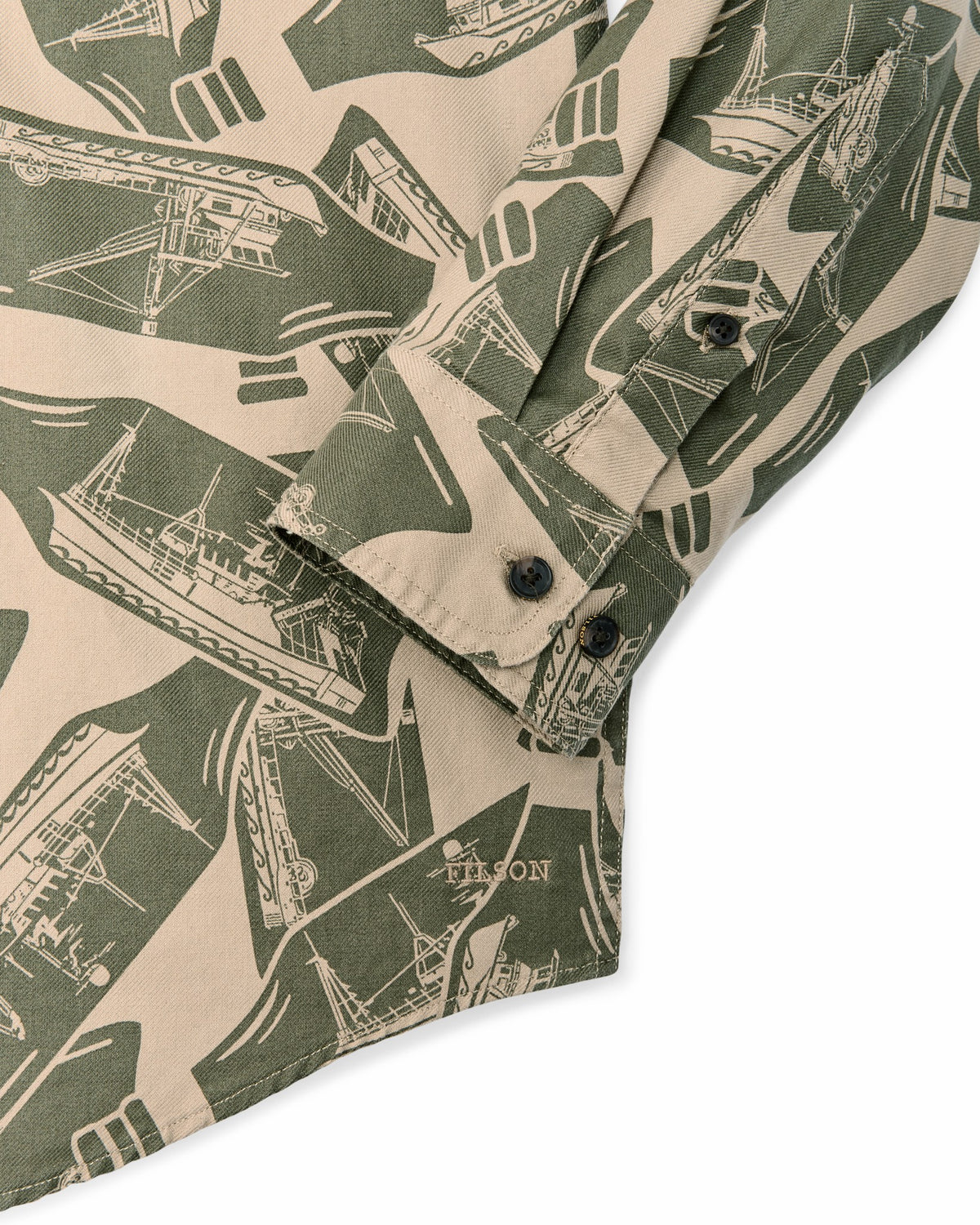Men Filson Lightweight Alaskan Guide Shirt - Khaki / Print