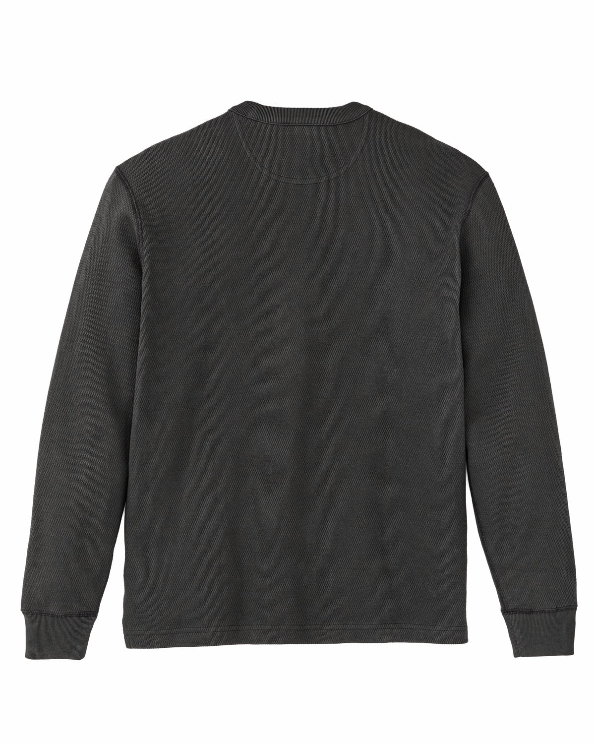 Men Filson Waffle Knit Thermal Crewneck - Faded Black