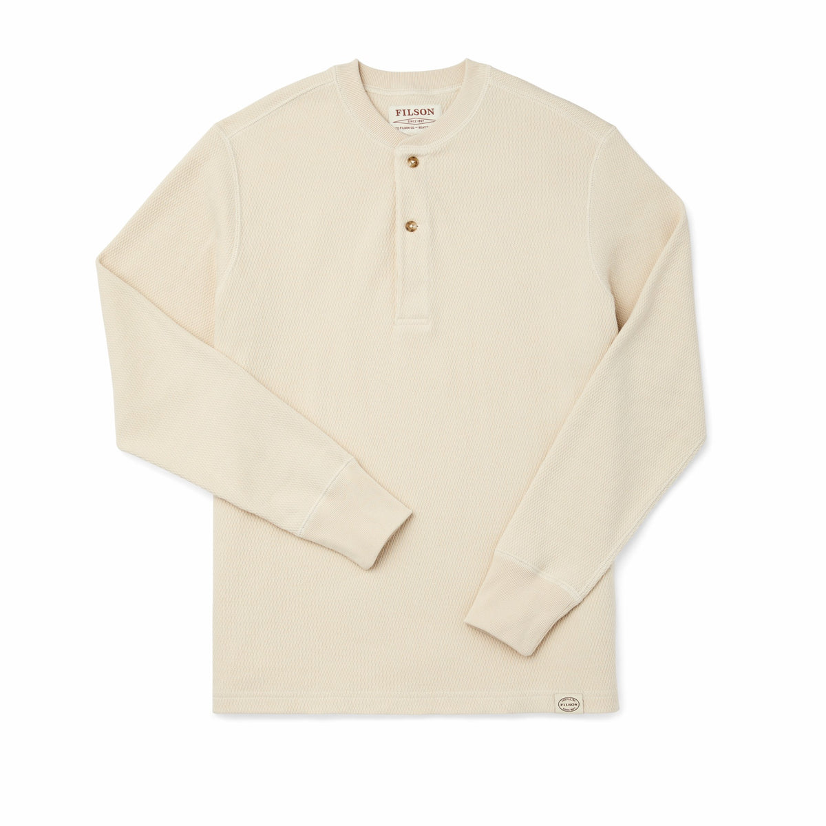 Men Filson Men's 100% Cotton Waffle Knit Henley
