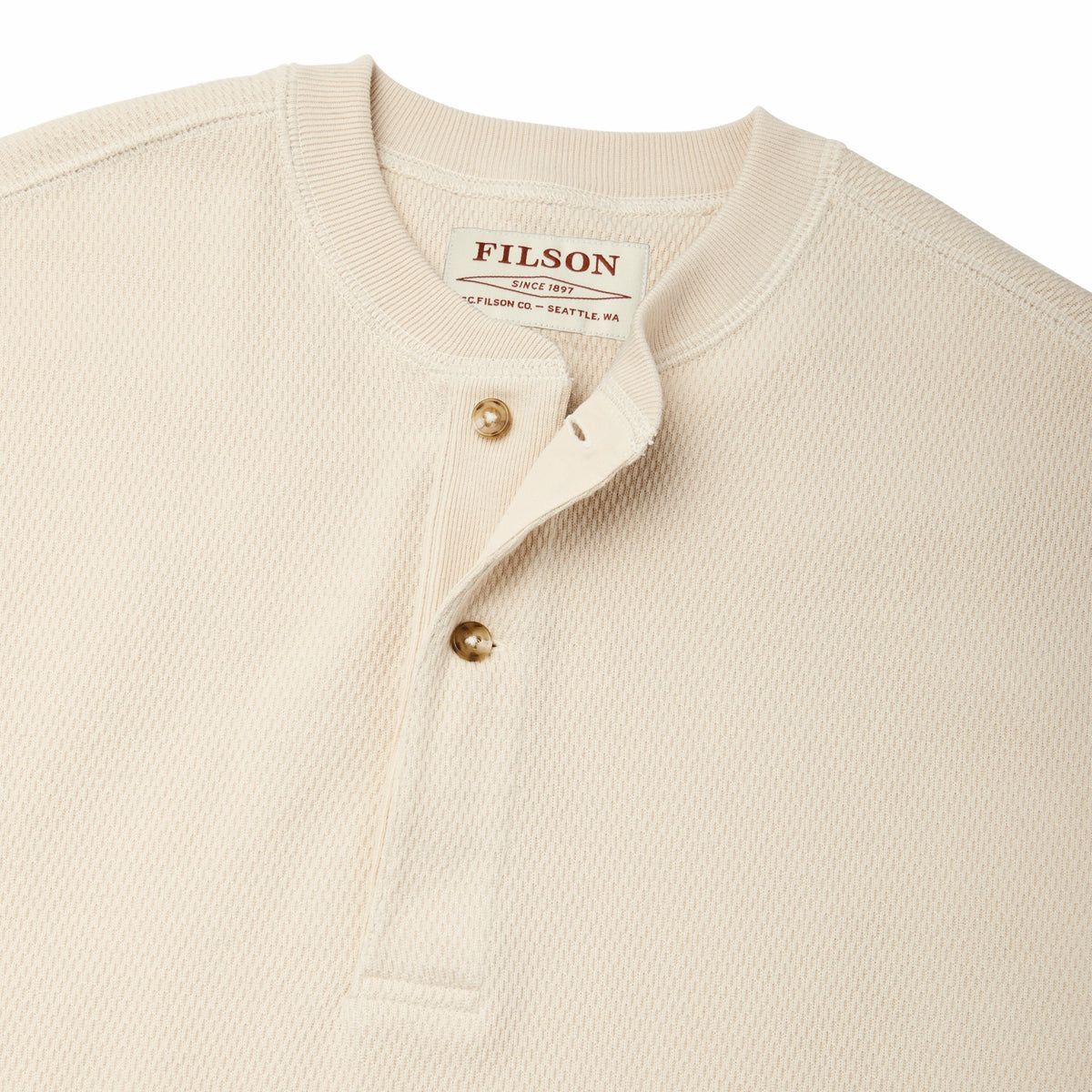 Men Filson Men's 100% Cotton Waffle Knit Henley