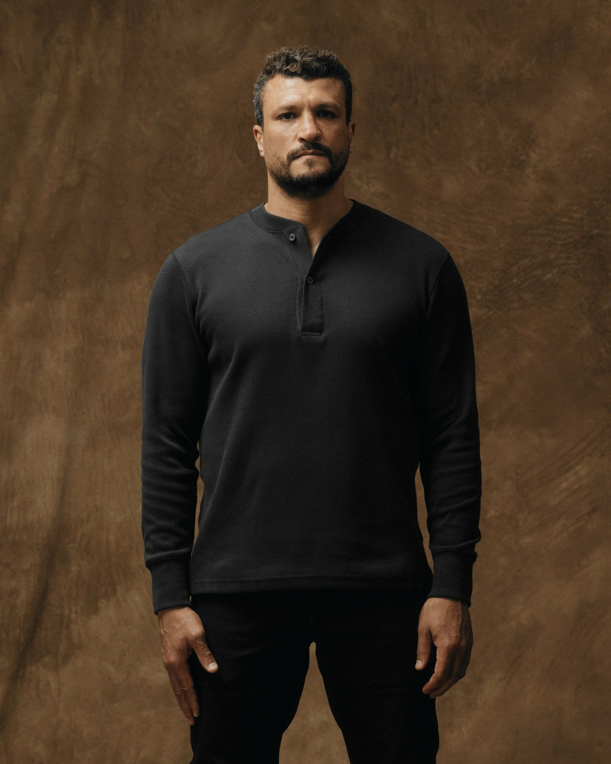 Men Filson Men's 100% Cotton Waffle Knit Henley
