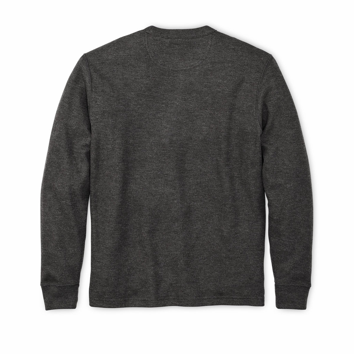 Men Filson Men's Waffle Knit Thermal Crewneck Sweatshirt — Charcoal