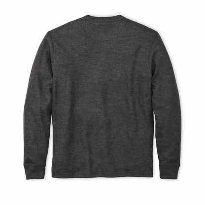 Men Filson Men's Waffle Knit Thermal Crewneck Sweatshirt — Charcoal