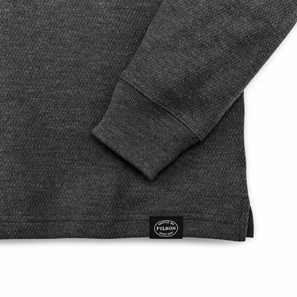 Men Filson Men's Waffle Knit Thermal Crewneck Sweatshirt — Charcoal