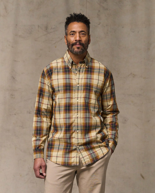 Men Filson Madras Button-Down Shirt - Tan / Spruce Multicolor