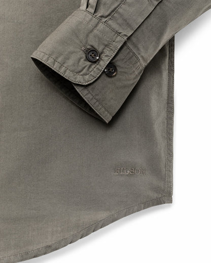 Men Filson Filson's Washed Feather Cloth Shirt - Olive Gray