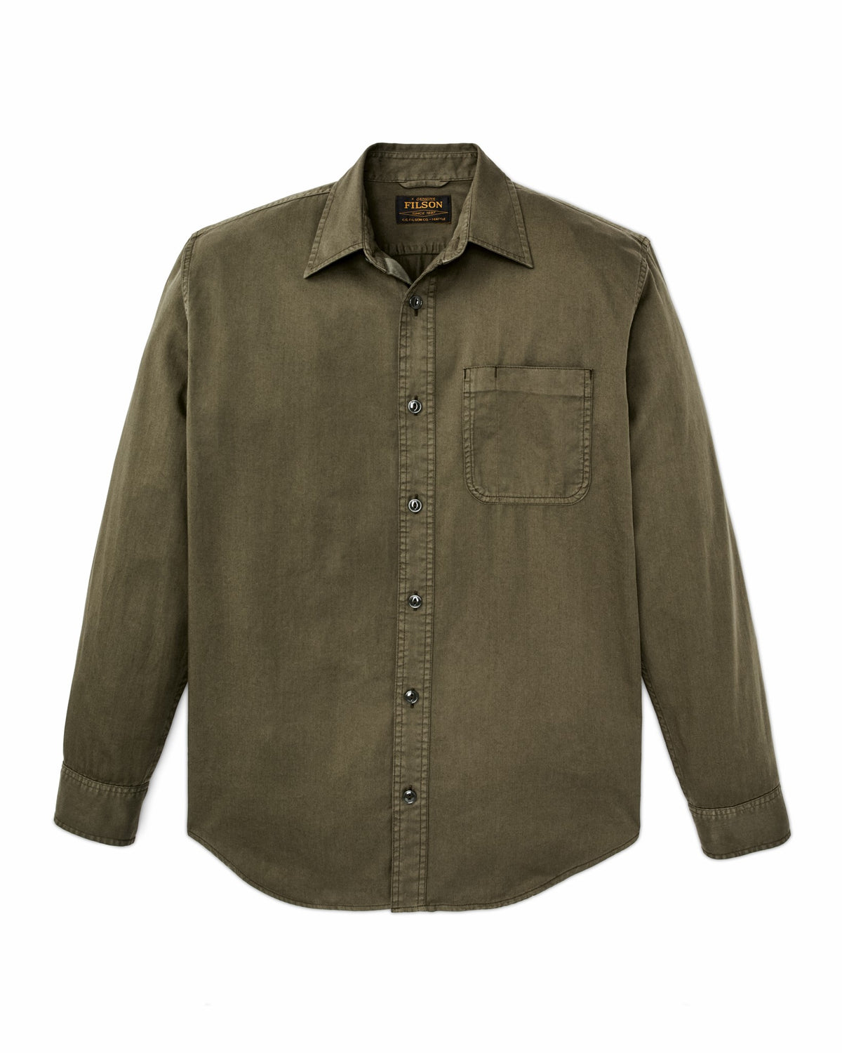 Men Filson 4.5-oz. Twill Shirt - Military Olive