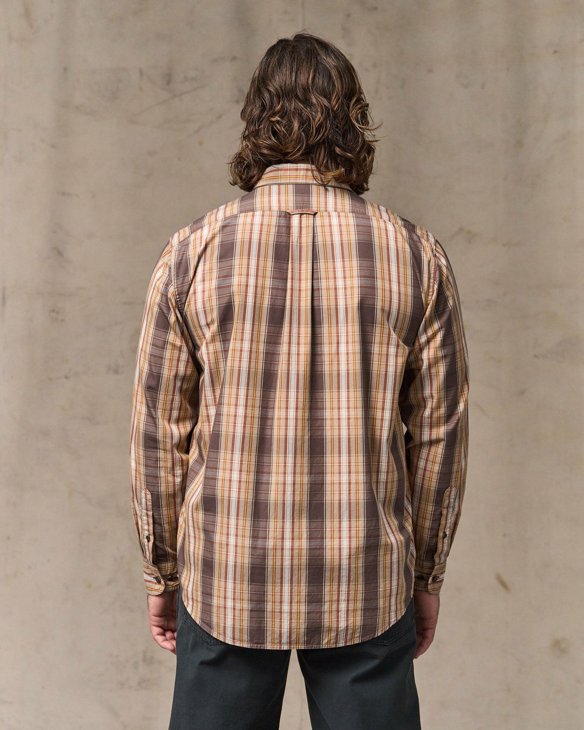 Men Filson Filson's Washed Feather Cloth Shirt - Brown Multi Plaid